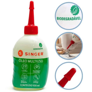 Óleo lubrificante Singer para máquina de costura - 100ml - BIODEGRADÁVEL