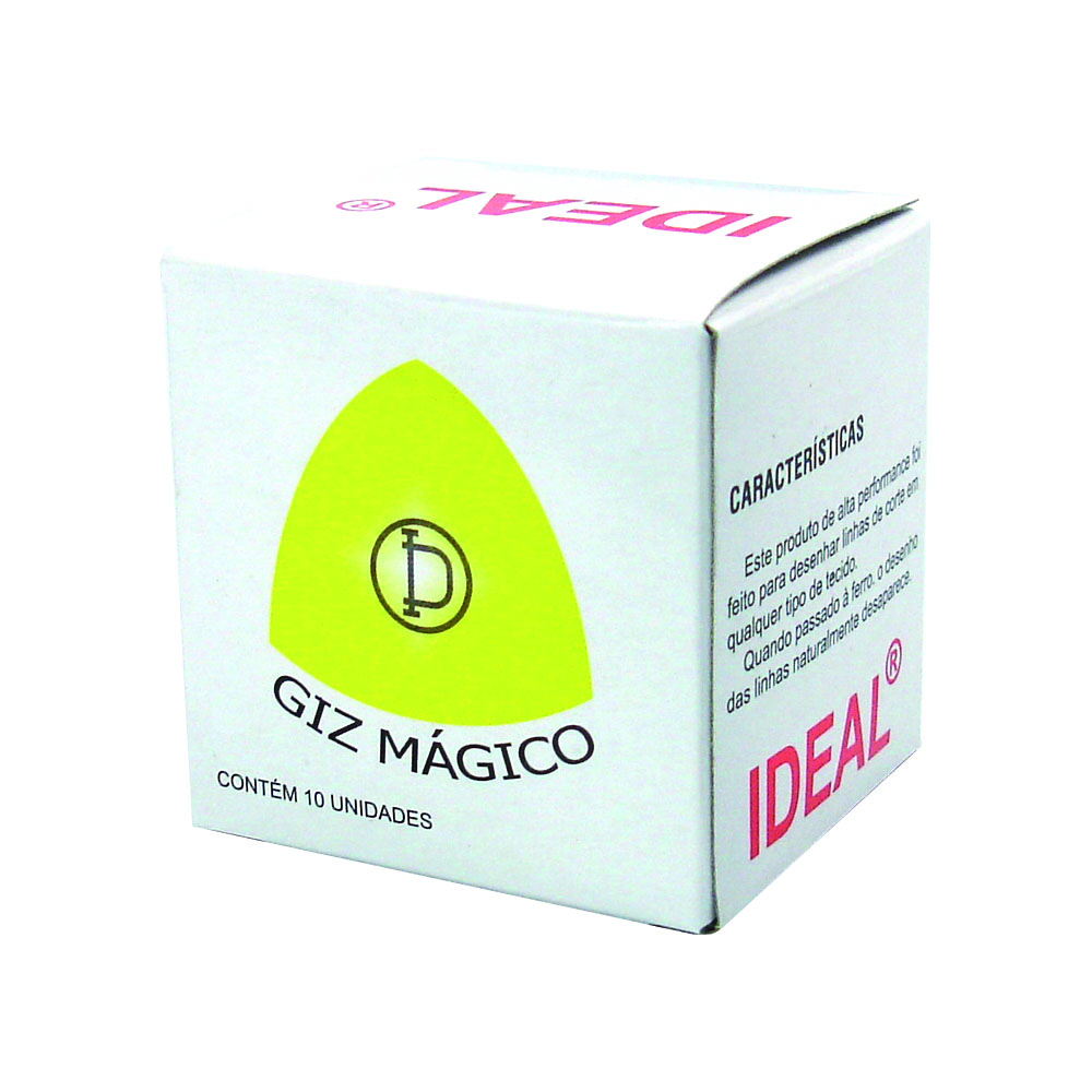 Giz Magico Branco Caixa Com 10 Unidades