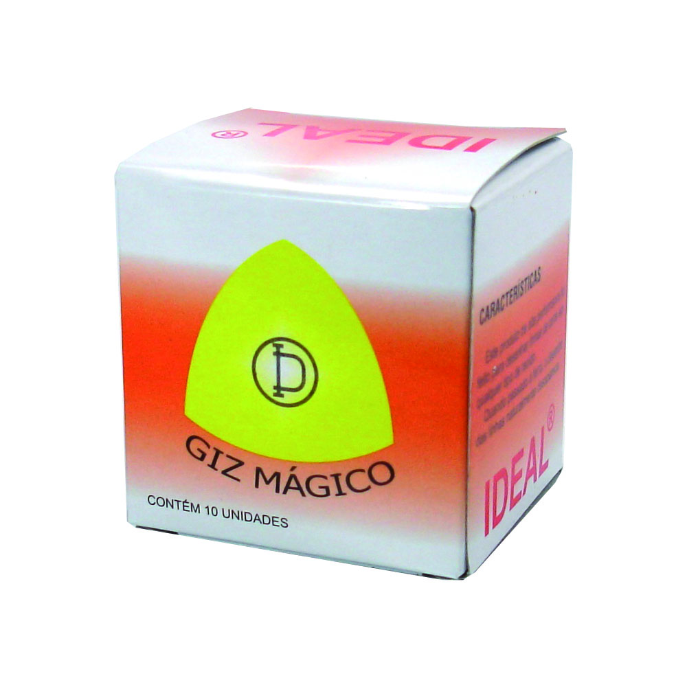 Giz Magico Rosa Caixa Com 10 Unidades